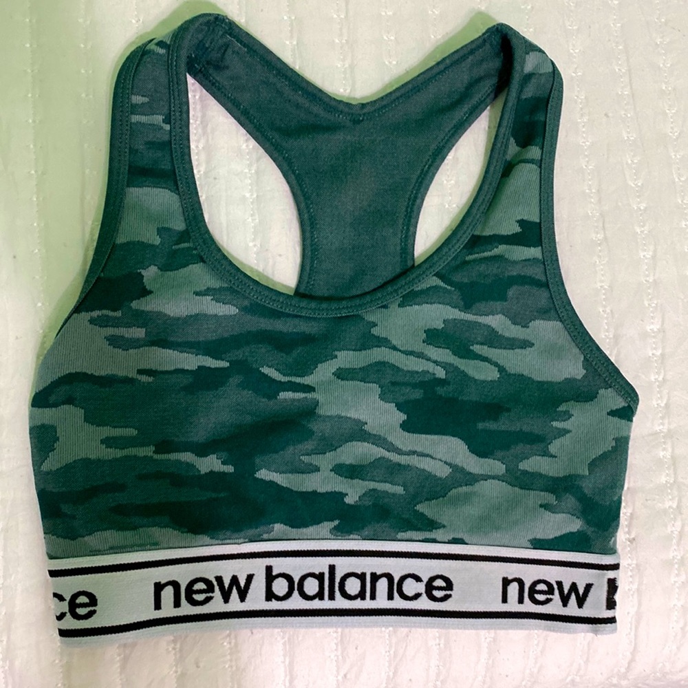 Camo Racer Back New Balance Sports Bra Size S